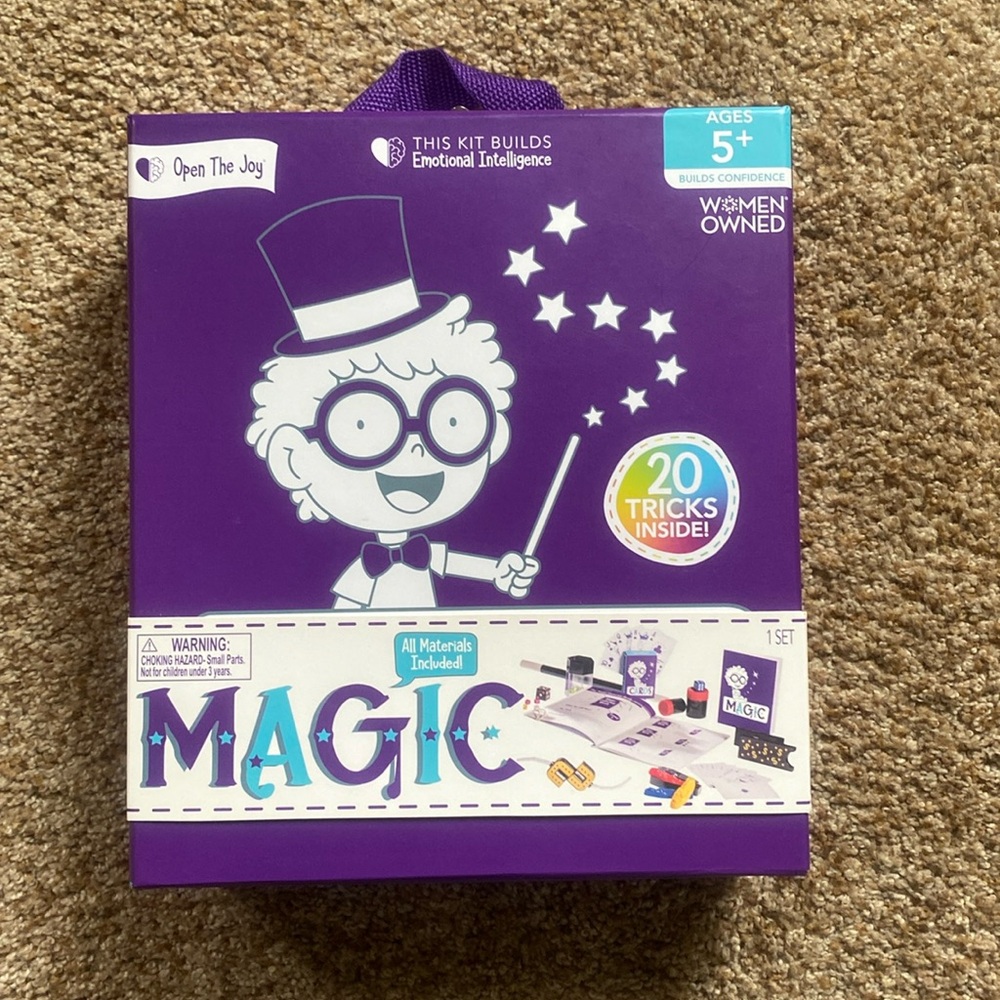 Open the Joy Magic Trick Set with Cards and Accessories